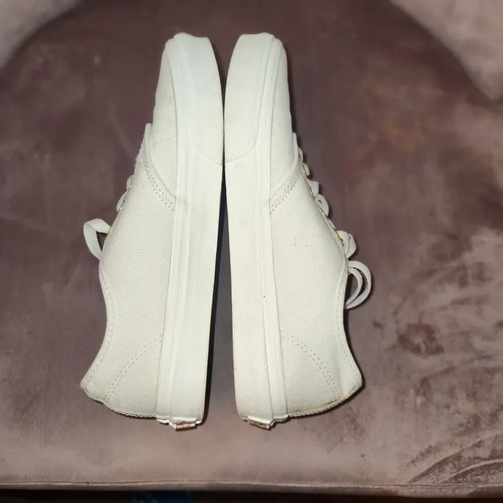 VANS Off the Wall 721356 White Sneakers Womens Size 8 Camden Stripe Metallic - Picture 5 of 8